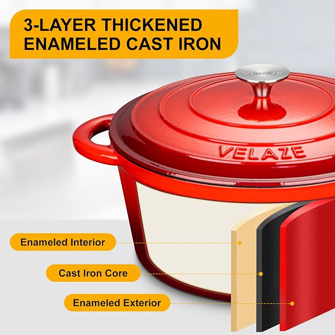 Velaze 7.5 QT Dutch Oven Pot - Image 4