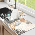 Findosom 2PCS 12" x 20" Dish Drying Mat & 24" x 5.5" Sink Splash Guard by Findosom