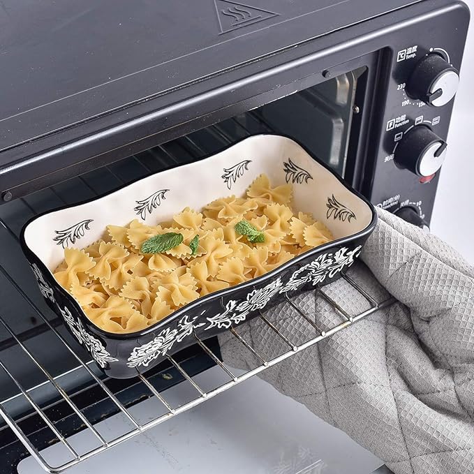 Wisenvoy Baking Dish Casserole Dish Ceramic Lasagna Pan 2-Pcs Bakeware Sets - Image 4