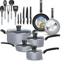 SereneLife Kitchenware Pots & Pans, Basic Kitchen Cookware Set, Heat Resistant by SereneLife