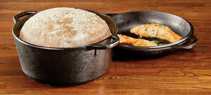 Lodge Cast Iron Double Dutch Oven - Image 5