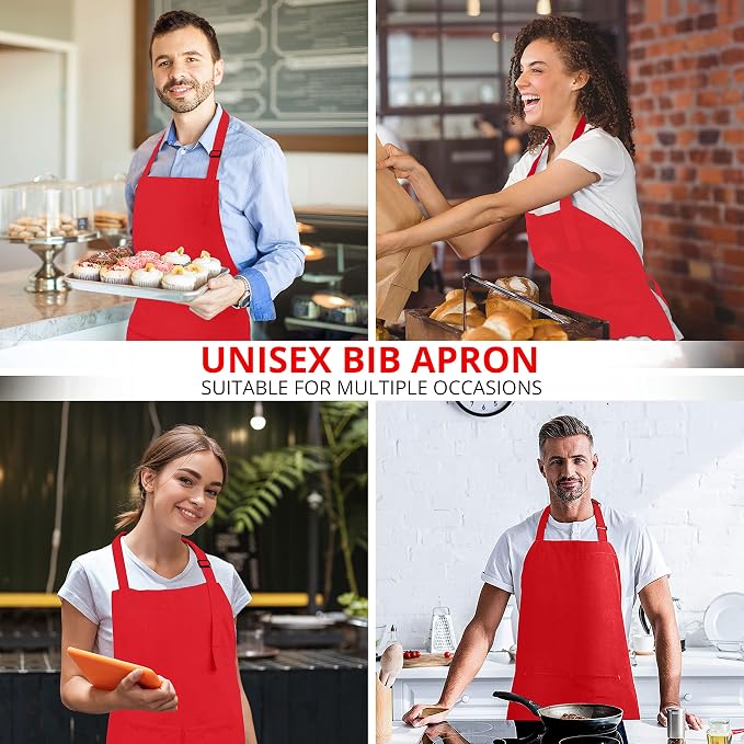 Utopia Kitchen 10 Pack Bib Apron Adjustable - Image 4