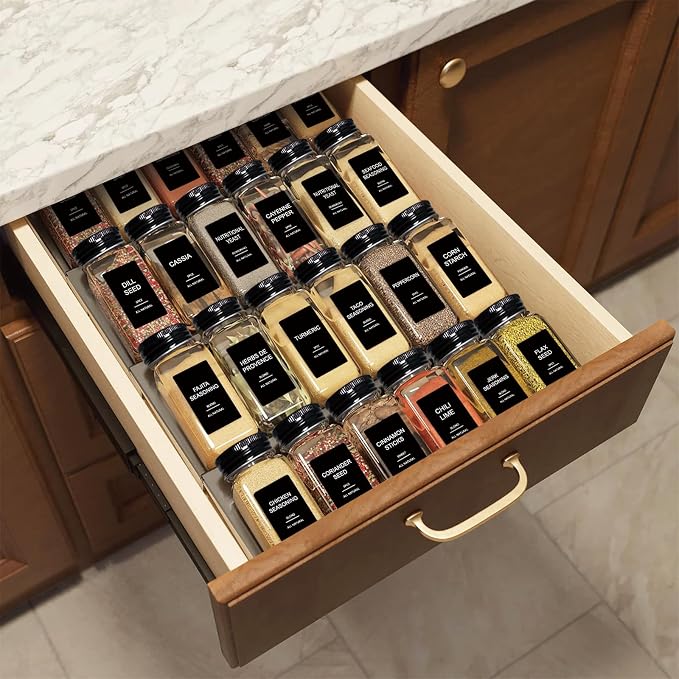 AISIPRIN 24 Pcs Glass Spice Jars - Image 5