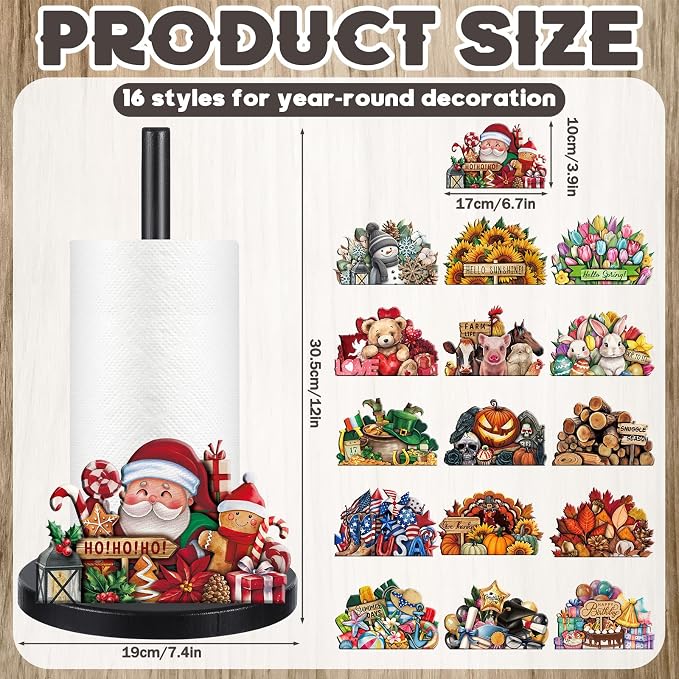 LemonRoad 17 Pcs Memorial Day Holiday Interchangeable Kitchen Paper Towel - Image 2