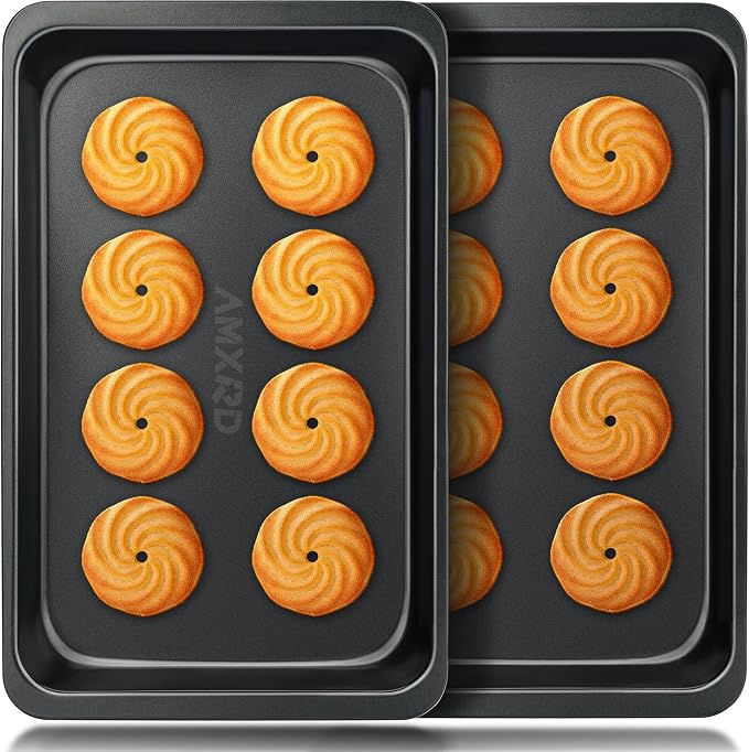 Cookie Sheets Tray, Baking Sheet Pans, Nonstick Toaster Oven Bakeware by FastandBest