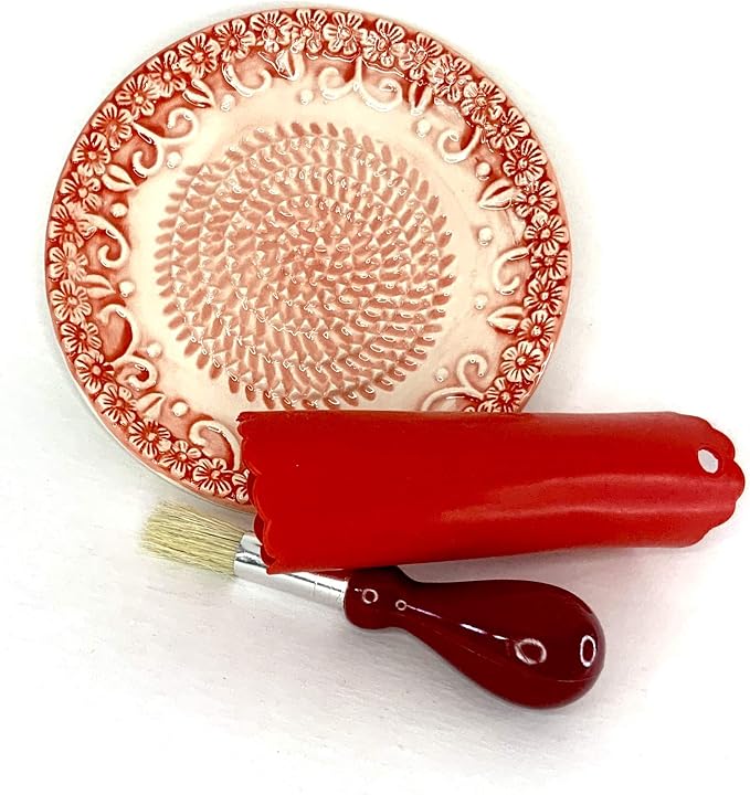 BonCera, All-in-one Premium Ceramic Garlic Grater Plate 4-Piece Set - Image 3