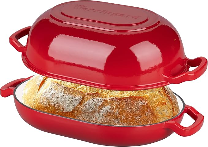 VORRINGARD Enameled Cast Iron Sourdough Bread Oven, Dutch Oven, Loaf Cast Iron by Unknown