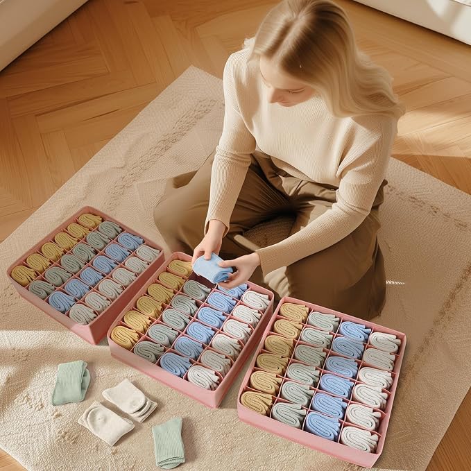 Joyoldelf Sock Organizer Drawer Organizer - Image 8