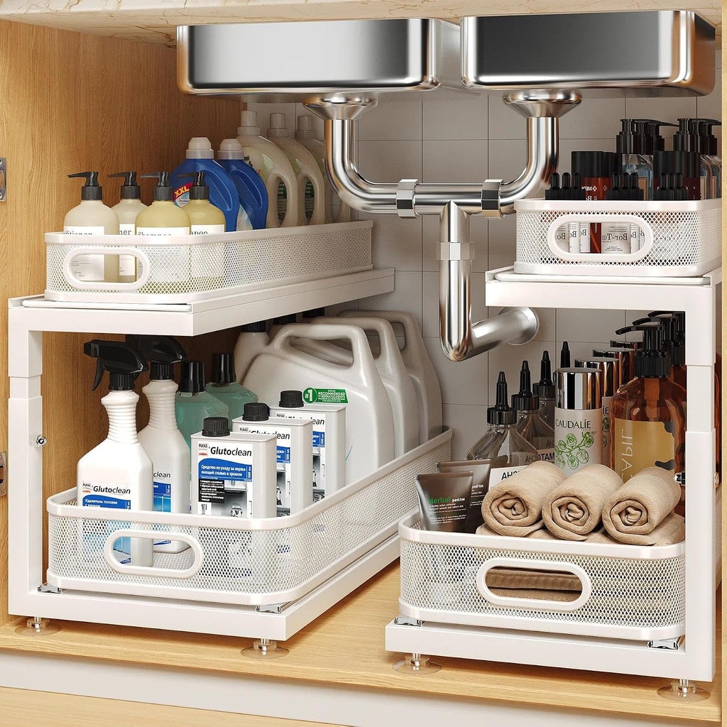 2-Pack 21.3 IN Depth Under Sink Organizer With Next-Gen Ball-Bearing