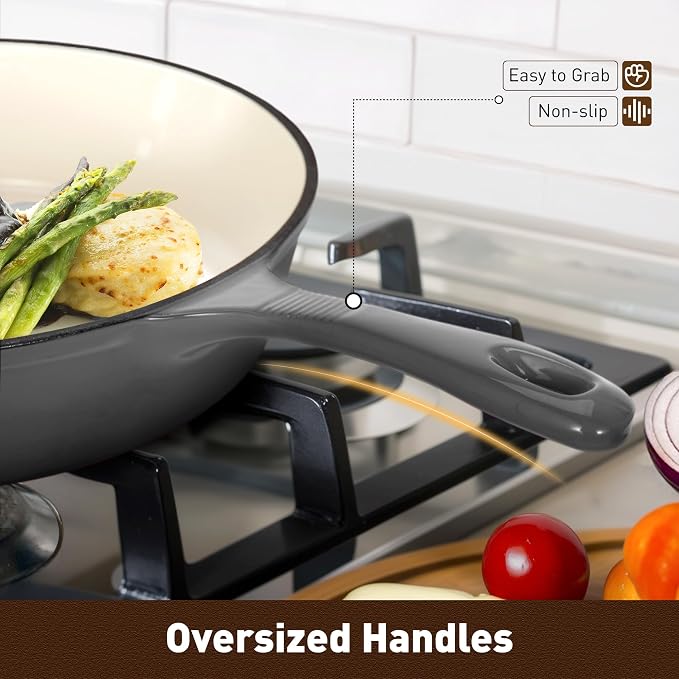 DishDelight Enameled Cast Iron Pots and Pans Set, 7 Piece Dutch Oven Set - Image 6