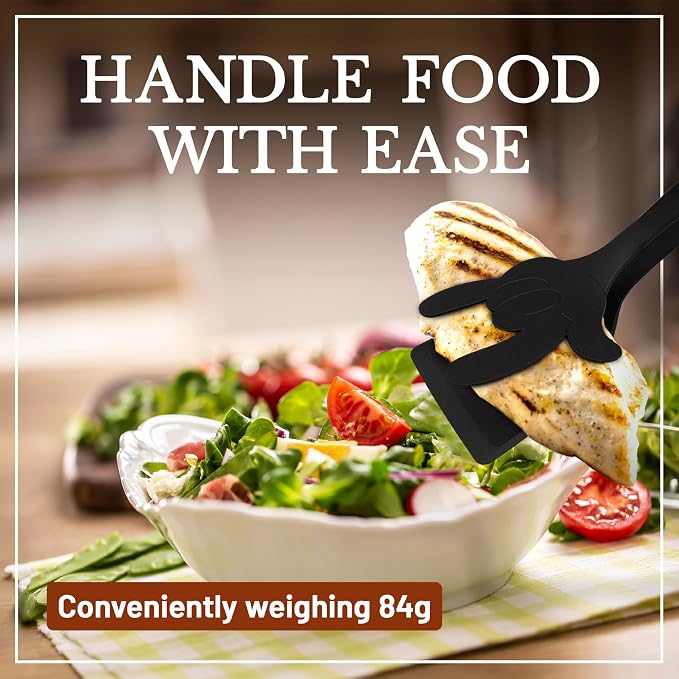 2 in 1 Flipper Spatula with tongs - Image 4