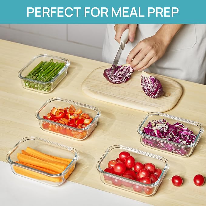 Vtopmart 5Pack 22oz Glass Storage Containers - Image 4