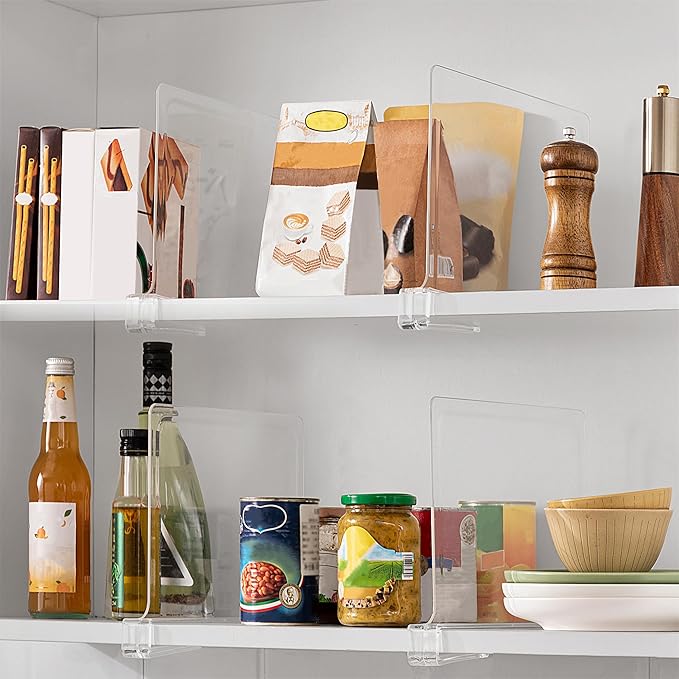 HBlife Clear 12 Inches Tall Acrylic Shelf Dividers - Image 7