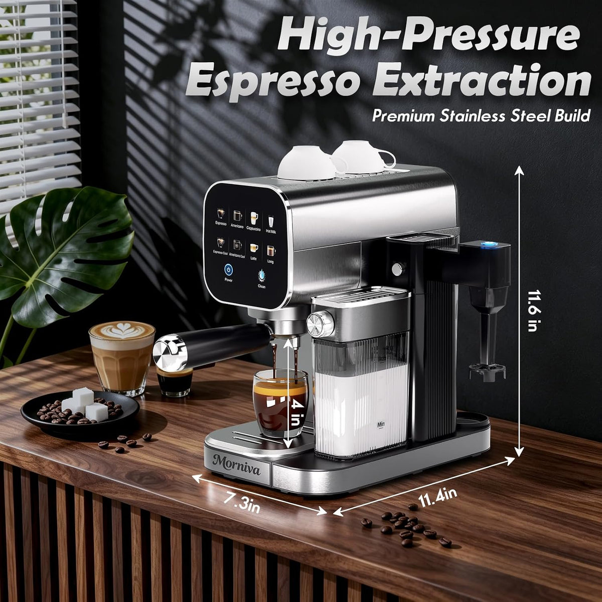 Espresso Machine with Automatic Milk Frother&Cold Milk Frother