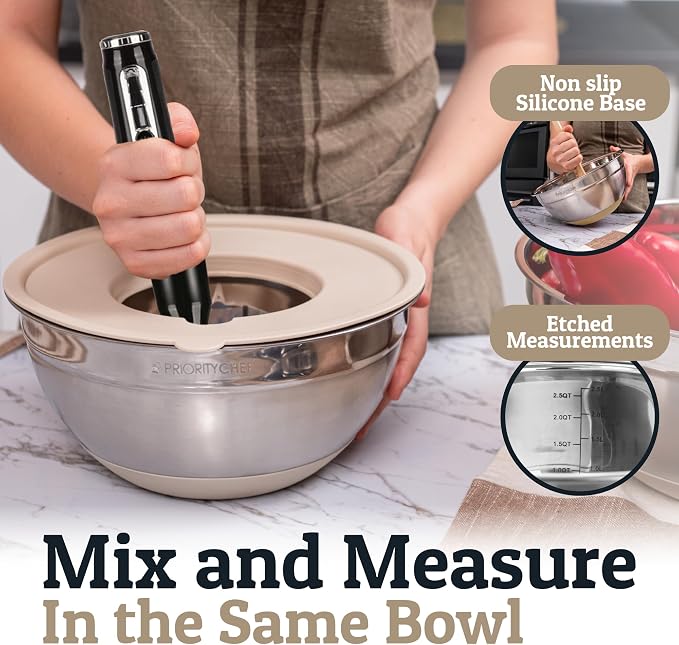 Priority Chef 6Pc Large Mixing Bowls - Image 2
