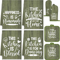 Leinuosen 8 Pcs Kitchen Towels and Oven Mitts Sets Pot Holders Dishcloths Set by Leinuosen