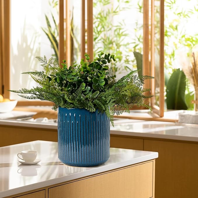 JIEMEI HOME Kitchen Utensil Holder, 7.2" Large Ceramic Stable Utensil Crock - Image 5