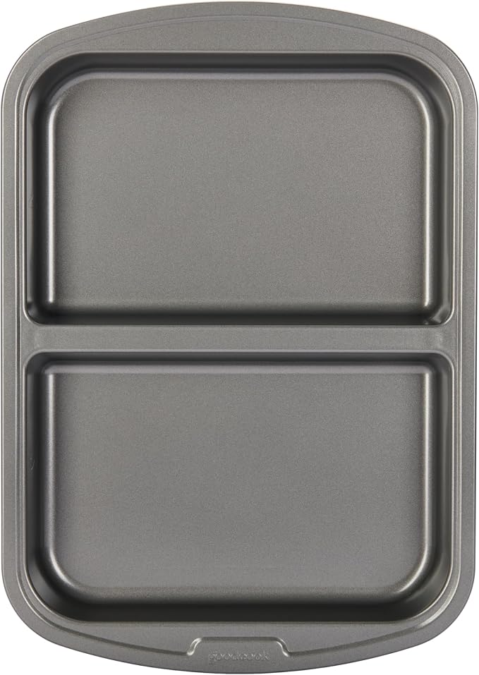 GoodCook Everyday Divided Baking Pan 1.5-Inch Deep 2-Section Non-Stick by GoodCook