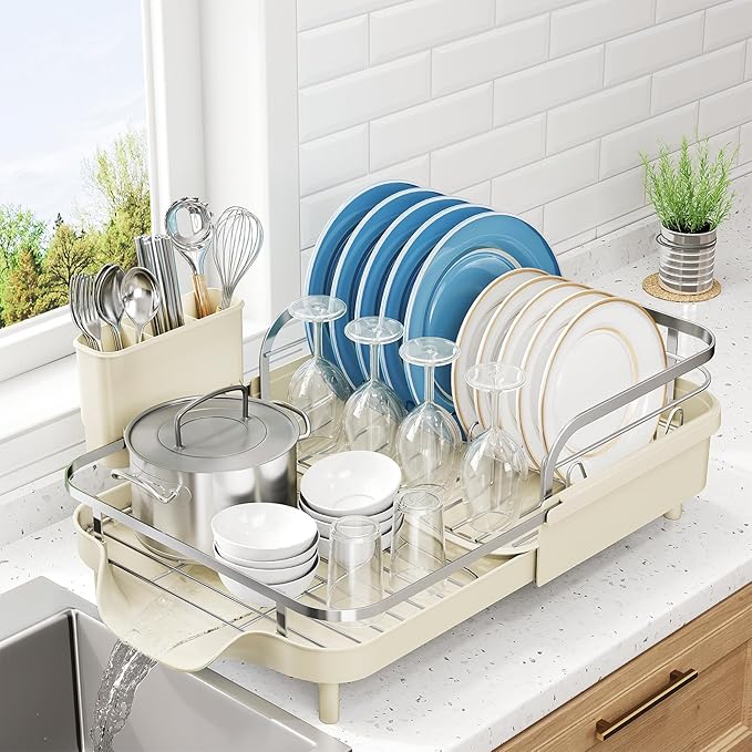 SNTD Dish Drying Rack, Expandable Dish Rack by SNTD