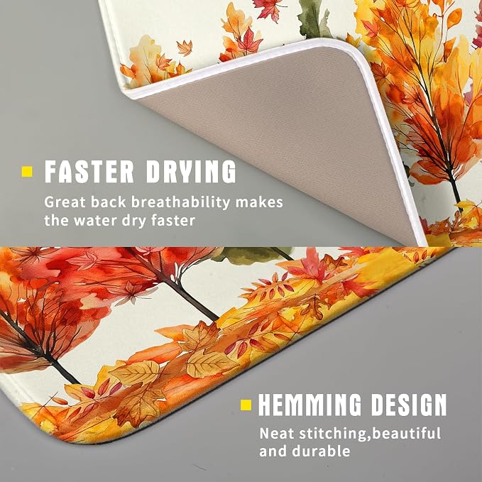 Fall Maple Leaves Dish Drying Mat - Image 5
