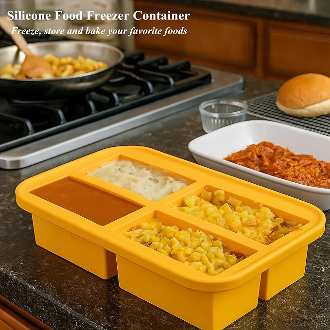Bangp Silicone Freezer Tray for Soup Ice Cubes, 1-Cup Freezing Tray - Image 6
