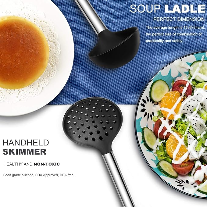 Kitchen Utensil Set-Silicone Cooking Utensils-33 Kitchen Gadgets & Spoons - Image 3