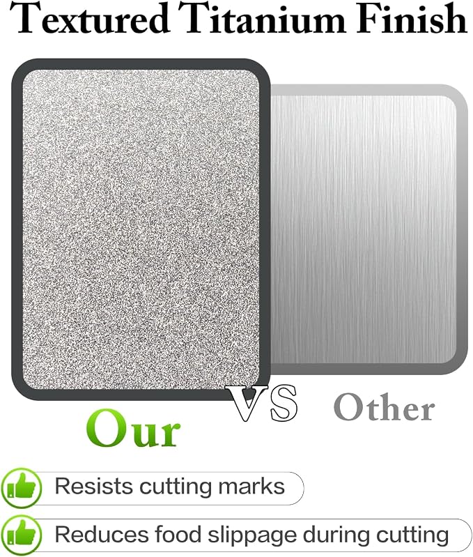 Titanium Cutting Board for Kitchen- Double Sided Chopping Board - Image 3