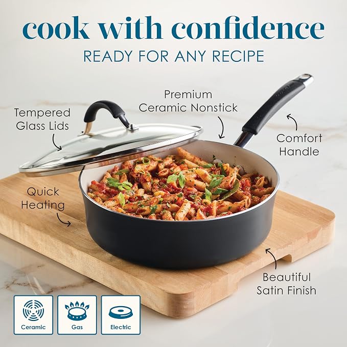 Rachael Ray Cucina Ceramic Nonstick Saute Pan - Image 6