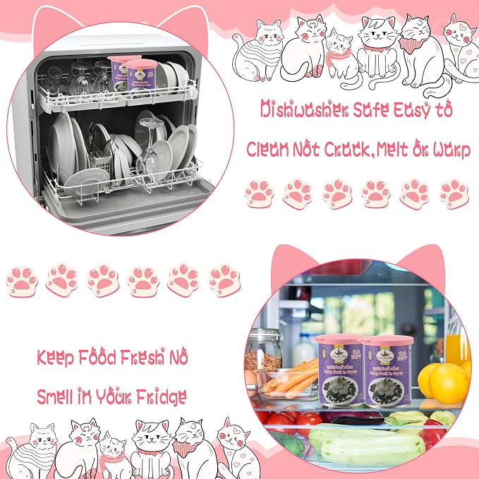 Uiifan Cat Food Lid Cat Food Can Covers Lids 8 Pcs Pet Can Supplies Set 5 - Image 6