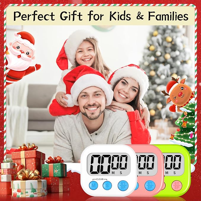 ZILLEEN 12 Pack Kitchen Timers for Cooking Digital Classroom Timers for Kids - Image 5