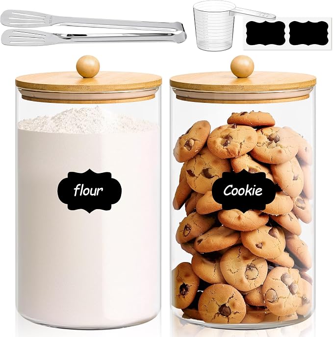ComSaf 1 Gallon Cookie Jar, Large Glass Jar by ComSaf