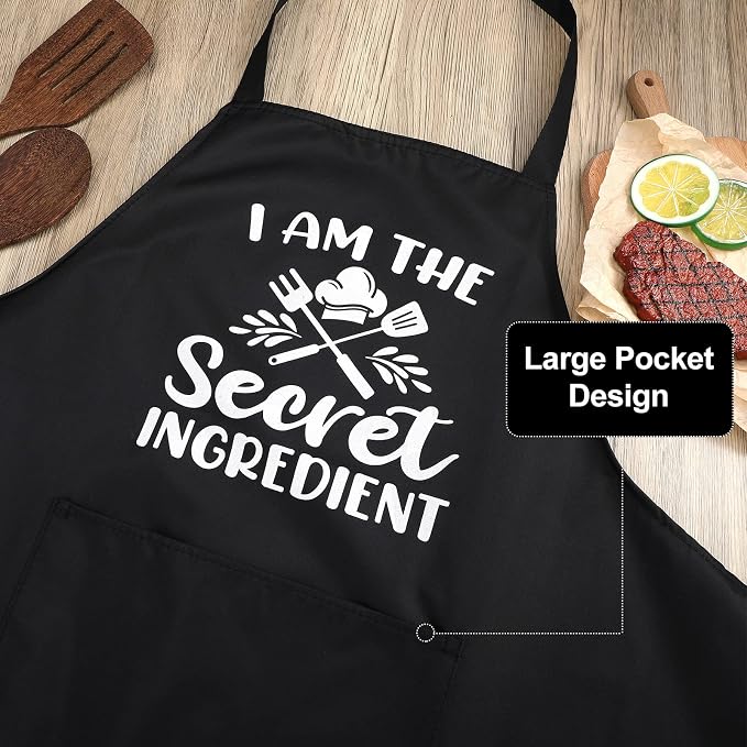 Jeyiour 3 Pack Funny Cooking Aprons Women Oil-proof Kitchen Aprons - Image 2