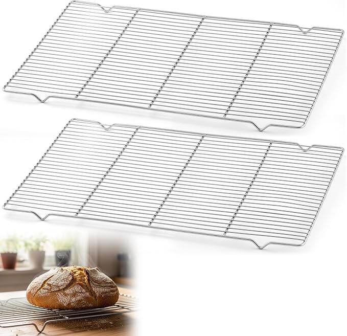 Lounsweer 2 Pcs Cooling Racks, 21L X 13W X 1H Stainless Steel Wire Rack by Lounsweer