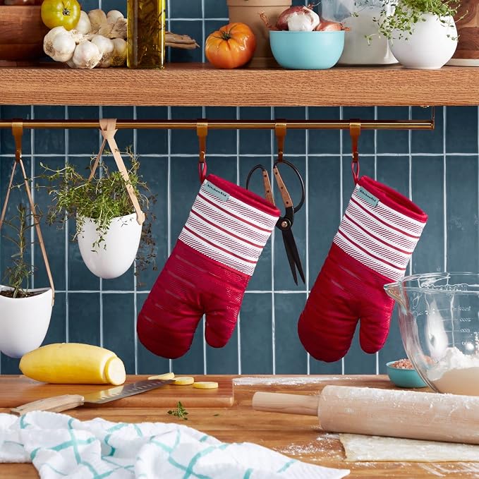 KitchenAid Albany Oven Mitt 2-Pack Set, Passion Red - Image 2