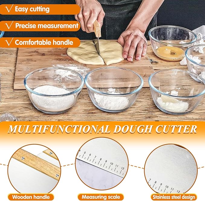 Pasta Making Tools, 1 Gnocchi Board, 1 Dough Cutter, 1 Ravioli Cutter, 2 Pasta - Image 5