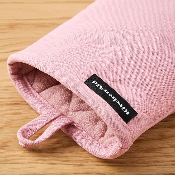 KITCHENAID Gourmet Series Gridlines Mini Oven Mitts 2-Pack Set, Heat Resistant - Image 4