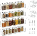 PMMASTO Adhesive Acrylic Spice Rack Organizer by PMMASTO