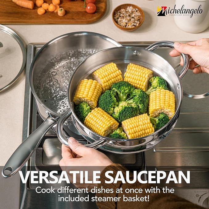 MICHELANGELO Saucepan Set 6pc - Image 2