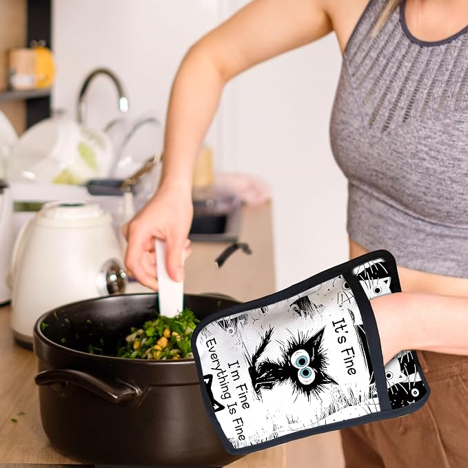 Funny Black Cat Pot Holders - Image 7