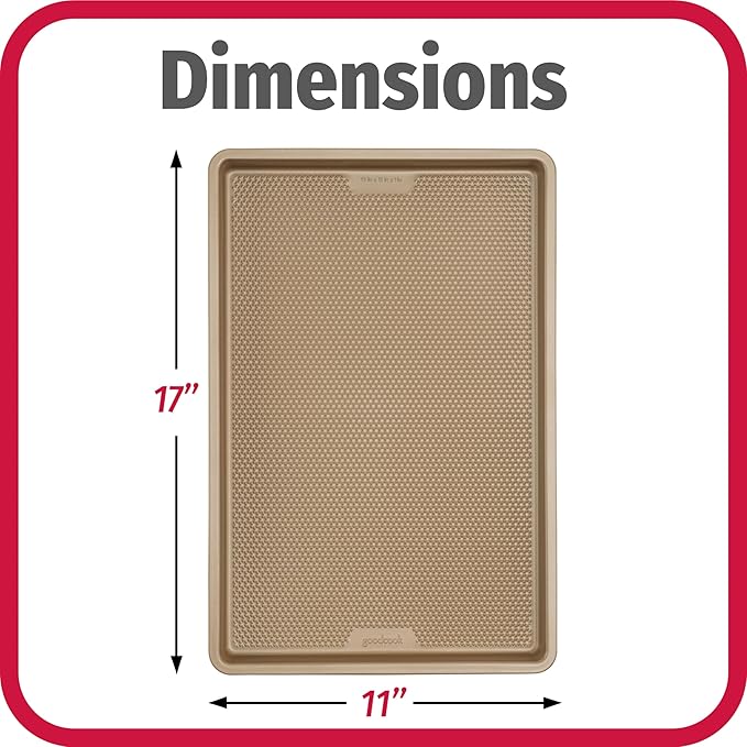 GoodCook BestBake Nonstick Textured Carbon Steel Cookie Sheet, Large Baking - Image 4