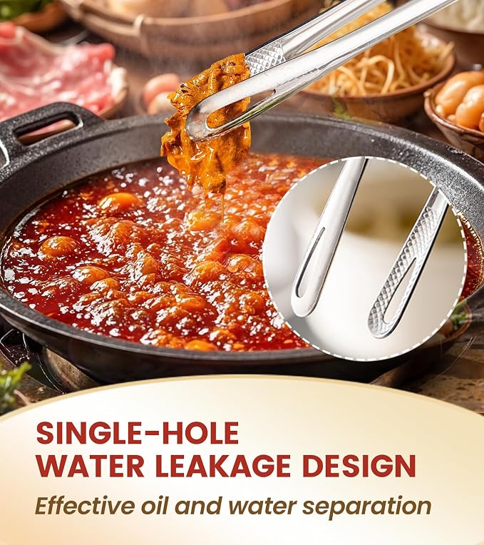 Ugotit 6 Pack Cooking Tongs 11 Inch, Korean BBQ Tongs Stainless Steel Kitchen - Image 5