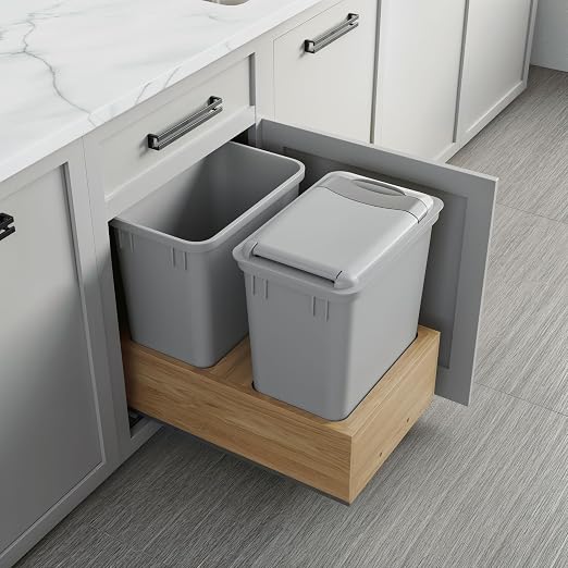 Dowell Double 35Qt Undermount Trash Pull-Out Waste Container - Image 5
