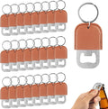 24 Pack Leather Bottle Opener, Bulk Bottle Opener Keychain, Blank PU Leather by Unknown