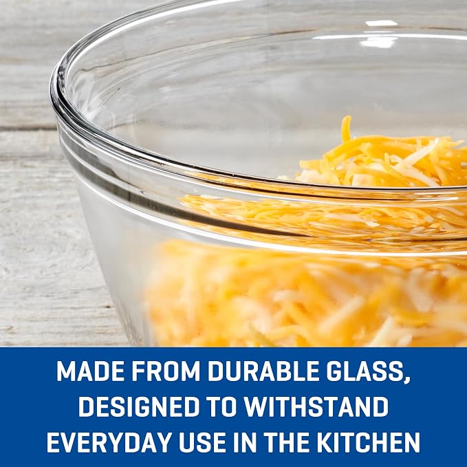 Anchor Hocking 4 Piece Glass Mixing Bowls Set – Durable, and Dishwasher Safe – - Image 3