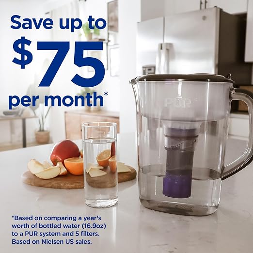 PUR Plus 7-Cup Water Filter Pitcher, Great-Tasting Water, Dishwasher Safe - Image 3