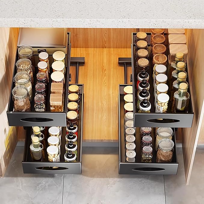 Under Sink Organizer, 2 Packs 2 Tier Under Sink Organizers and Storage - Image 3