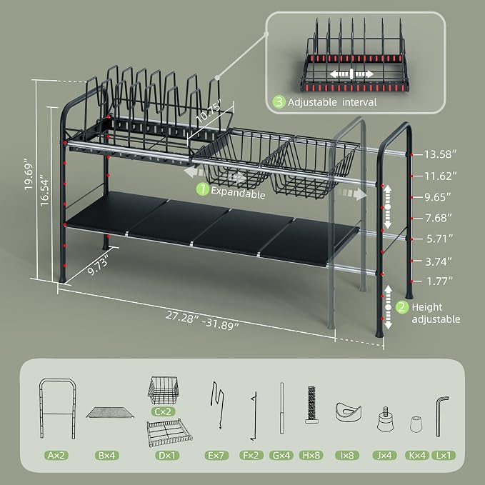 NETEL Adjustable Under Sink Organizers and Storage, Pots and Pans Organizer - Image 2