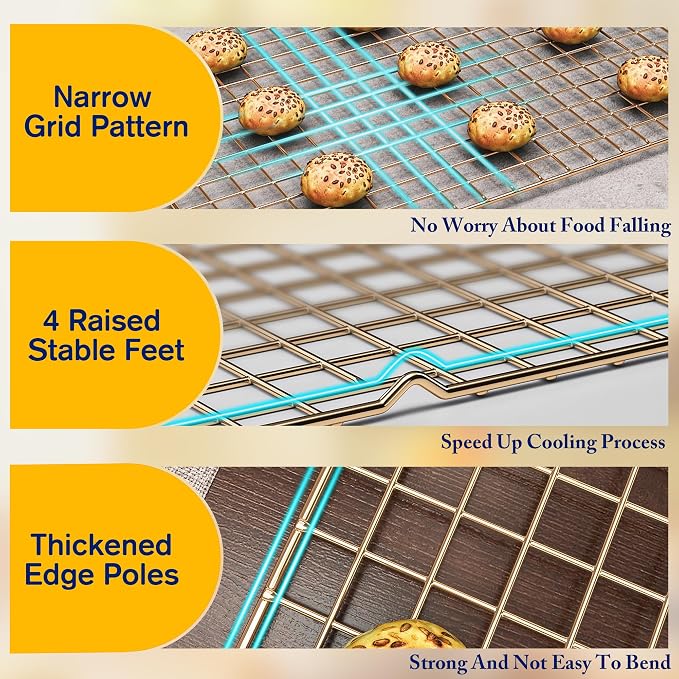 2-Pack Cooling Racks for Cooking and Baking - Image 3