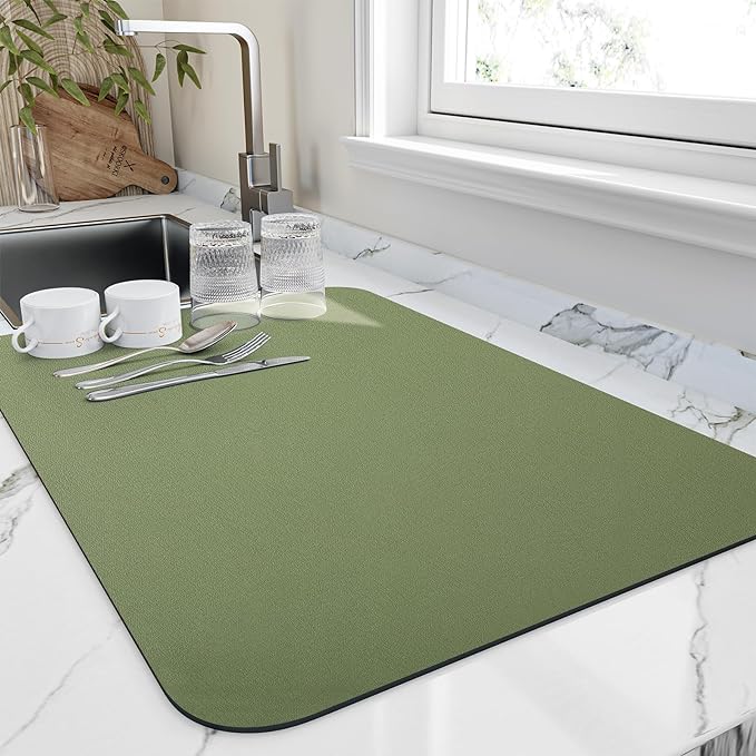 HotLive Dish Drying Mat for Kitchen Counter, Heat Resistant Drainer Mats by HotLive