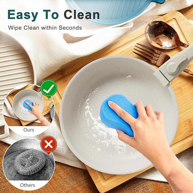 12 Pcs Pots and Pans Set, Non-Stick Pots and Pans Set, - Image 8